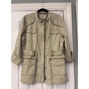 Bob Timberlake Bass ProShop women cotton outdoor jacket XL tan beige zipper $89